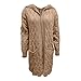 Angxiwan Strickjacke Strickjacke Gestreift Strickpullover Offene Feinstrickpullover Winter Herbst Dicke Strickmantel mit Taschen Flauschiger Langarm Damenstrickjacke Sweatshirt Damen Baumwolle