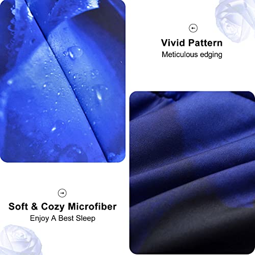 Wongs Bedding Purple Rose Comforter Set Queen And Blue Rose Comforter Set Queen #TOP7