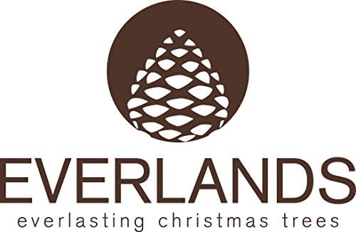 Kaemingk Everlands Artificial Christmas Tree Snowy Grandis Fir, Pine Spruce Metal Fir Xmas Tips Realistic Traditional Natural Green Frosted Snowy 6ft (180cm), SGF-180