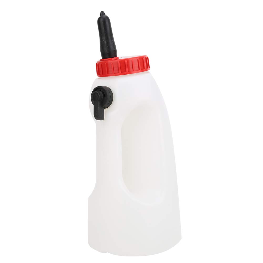 Biberón de leche para terneros, biberón vertical para lactancia de ganado, tetina de plástico de grado alimenticio, biberón portátil de flujo ajustable para ganado,