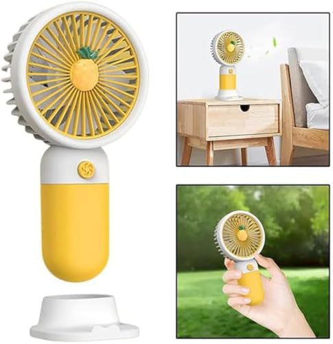 Image of Portable USB Rechargeable Hand Fan with 3 Speed Modes, Perfect for Indoor & Outdoor Use, Stylish Multicolour