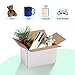 PETAFLOP 6x4x4 Shipping Boxes 50 Pack, White Cardboard Boxes Kraft Corrugated Mailer Boxes for Small Business