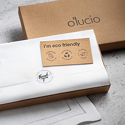 Linen Napkins - White 18 X 18 Inch, Set Of 4 Hemstitch Dinner Napkins Cloth With Embroidered Dot - Machine Washable, French Flax Natural Fabric #TOP5