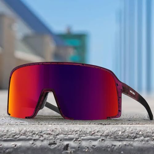 Image of MAXJULI Polarized Sunglasses for Men Women, Windproof Outdoor Sports Cycling Running UV400 Protection Sun Glasses 8121