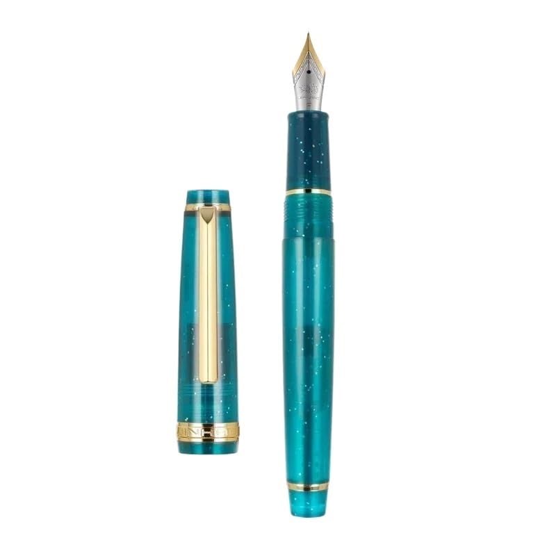 Stylo-plume transparent jaune avec pointe extra fine EF pour écriture