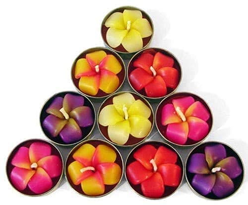 Confezione di 10 candele dalla forma di fiori