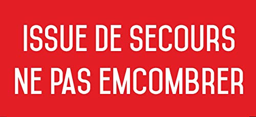 Editions Uttscheid-Cartel de salida de emergencia no encombrer Soporte flexible adhesivo vinilo