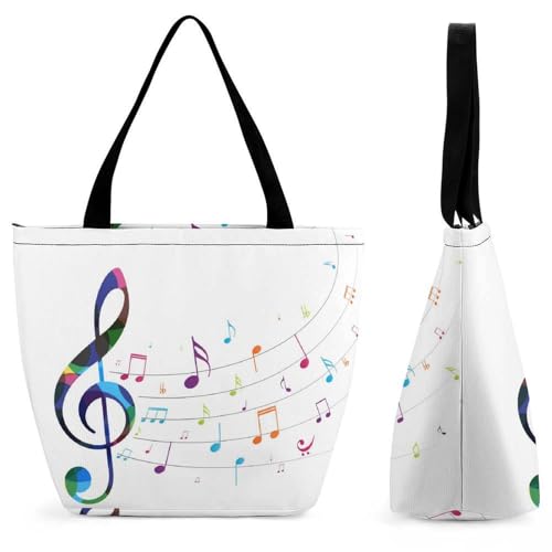 Sac de shopping Note Colorée : le cabas spacieux de 32.5 cm