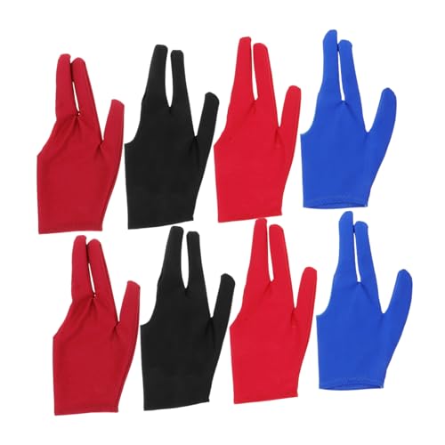 Totority Snooker Sports Glove Yoyo Ball Gloves Set 3-Finger Billiard Gloves Comfort Elasticity Left Hand Cue Sports Glove
