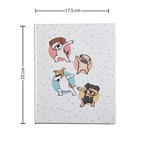 Image of Papboo Dog Dab Hardcover Notebook Diary, (22 X 17.5 cm, 80 GSM, 140 Single Ruled Pages) Journal, Gift