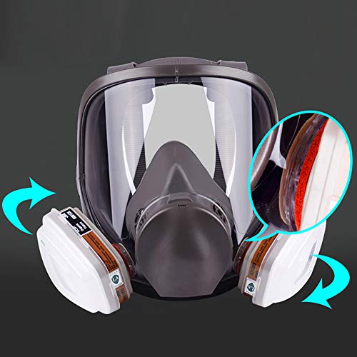 image for EROCK 15in1 Full Face Large Size Respirator,Full Face Wide Field of Vi