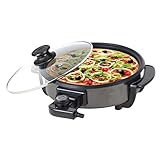  WE HOUSEWARE BN3462 Multicazuela Paellera Pizza Pan de 1500w con Tapa Cristal y 42cm de diametro