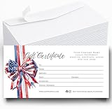 25 Personalized Gift Certificates with 25 Quick Seal Envelopes - Unique Design for Small Business, Retail Shop, Florist, Salon, Farmers Market, and Much More