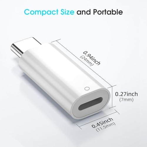 Image of ZORBES USB C to Pencil Adapter for Apple Pencil 1st Gen, USB-C Male to Pencil Charging Adapter for iPad 10th Generation Bluetooth Pairing Type C iPencil Charger Connector for iPad 10 & Pencil 1st Gen