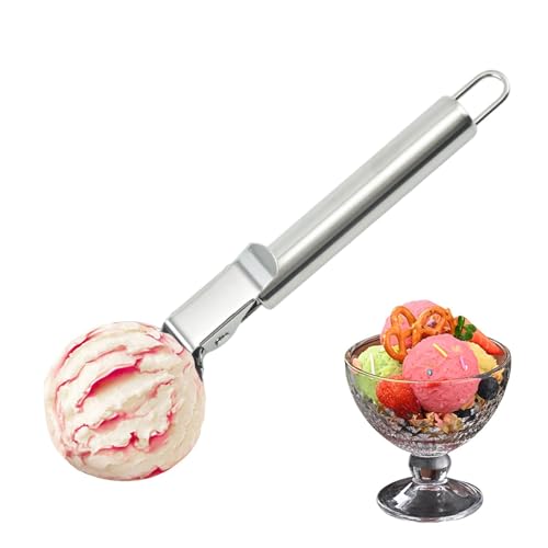 Pala para cupcakes, para helado, pala para galletas de acero inoxidable | Pala para cupcakes y helados con mango ergonómico con gatillo para pulgar para un control preciso de las porcios