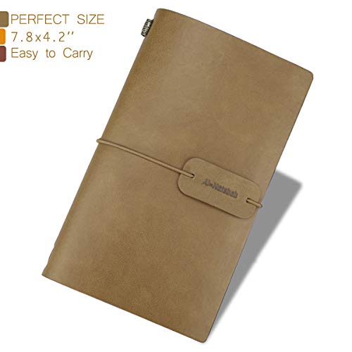 Travel-Journal-Notebook-Vintage-Retro-Handmade-Leather-Lined-Journal-Refillable-Note-Book-for-Taking-Notes-by-ai-natebok-472-X-787inch-White-Coffee