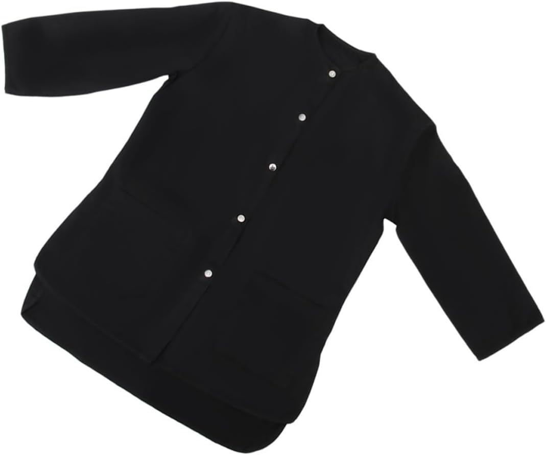 BESPORTBLE Professional Salon Hair Cutting Cape for Barbers and Hairstylists, Black Fiber Fabric with Fast Drying and Easy to Clean Features, Stylish Long Sleeve Hairdressing Clothes