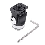 BAFOVY Blitzschuhhalterung mit Aluminiumlegierung, 360-Grad-Drehung und 1/4-Schraube für Kameras und Camcorder