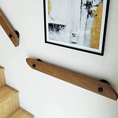 Main courante kit complet garde-corps mural en bois de pin - 5