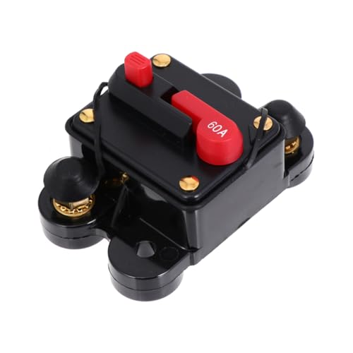 Sosoport Soporte Fusible Automático para Coche y Barco con Disyuntor Reiniciable Protección contra Sobrecorriente y Botón Pulsador para Sistemas de Audio y Motor Eléctrico