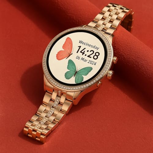 Image of Primate GEN 9 OG Version Women's Smartwatch with Elegant Rose Gold Metal Strap & HD Display, Bluetooth Calling, 500+ Watch Faces, (Gen 9 new)