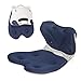WAOAW Cojin Silla Oficina,Cojín Lumbar Soporte para Silla de Oficina Coche corrige la Postura Alivia el Dolor Lumbar Azul