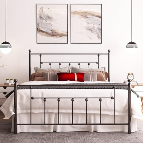 Golden Gate Beds Victorian Style Metal Platform Bed Frame with