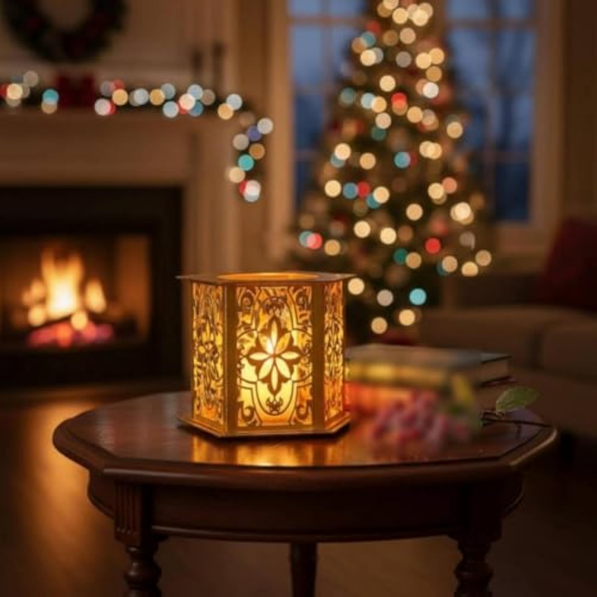 Gold Hollow Candle Holder, Chic Design