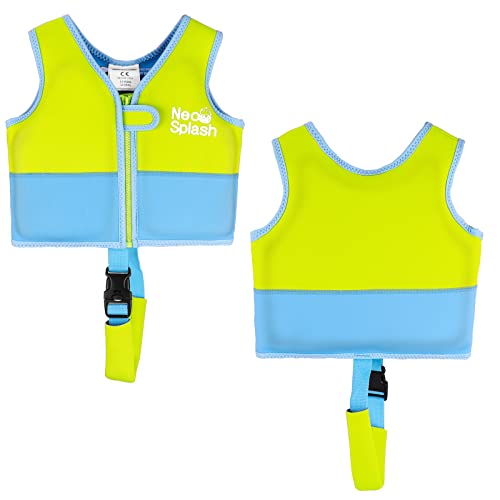 OSHYLE Gilet de Natation en néoprène pour Enfants (Verte et Bleue, S(1-3))