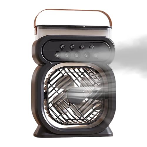 Ventilador de nebulización, ventilador de de agua - Ventilador de nebulización recargable personal para escritorio | 7 colores luz nocturna 3 velocidades de 450 ml Electrónica de enfriamiento del
