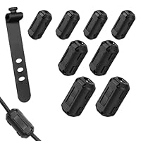 Ferritkerne Entstörfilter Ferritfilter,Ferritkerne für Kabe,Ferrit Ringkern Cable-Clip,Klappferrit Ferritkern,Ferritkerne für Kabel,Ferritkern Ferrite Ring,8 Stück,-3.5mm 5 mm 7 mm 9 mm,Schwarz