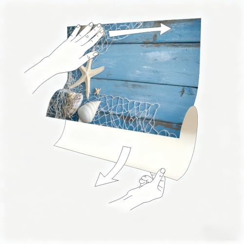 Vinilo decorativo para tapar imperfecciones de pared con motivos de conchas marinas 6
