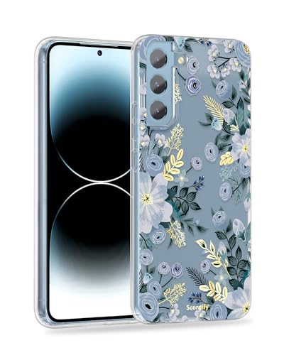 Coque Samsung S22 anti-jaunissement fine et robuste à motif némophile