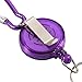 Sunicon 3PCS Fly Fishing Zinger Retractors, Fly Fishing Tool Nylon Cord Stopper Retractable Ring Reel Holder Key Chain for Fishing Climbing Hiking Outdoor Sports (Purple)