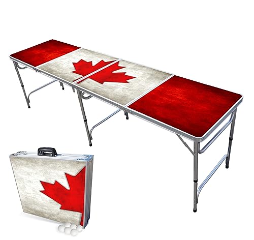 8-Foot Professional Beer Pong Table/Tailgate Table/Picnic Table - Canada Graphic