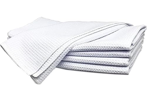 DrupsCo Set di 5 asciugamani in tessuto a nido d'ape, 40,6 x 61 cm, asciugamano in microfibra a nido d'ape