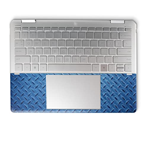 Image of MightySkins Carbon Fiber Skin Compatible with HP Spectre x360 14 inch (2022) Full Wrap Kit - Blue Gridiron | Protective, Durable Textured Carbon Fiber Finish | Easy to Apply | Made in The USA