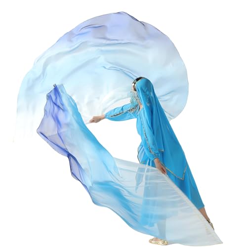 MUNAFIE Anbetungsfahnen 2 Stück Lobpreis Tanz Fahnen Halbkreis Bunte Flaggen mit Flexibel Fahnenstange für Tanzaufführung Kirche 6#WEISS-BLAU-MARINE