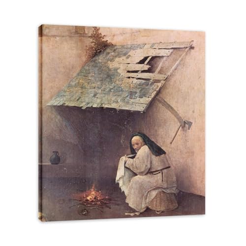 Reproduction toile Hieronymus Bosch tableau décoration murale salon moderne 50x60cm cadre
