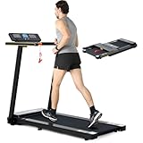 ISE Tapis Roulant Elettrico Pieghevole, Treadmill con Schermo LED con 12 Programmi Pre, Ruote di Trasporto, Allenamento Cardio per Ufficio & Casa, SY-T2707