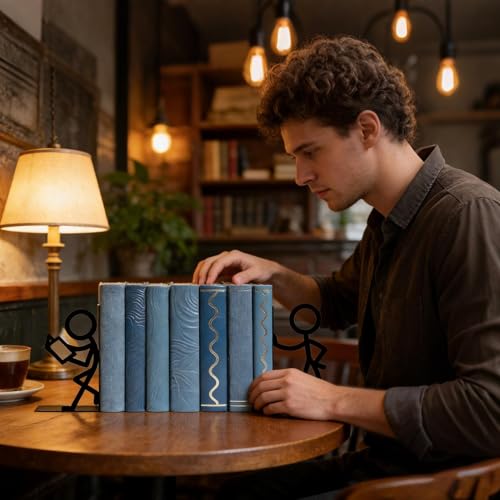 Sujetalibros para evitar caídas de libros en mesas de estudio y estantes 3