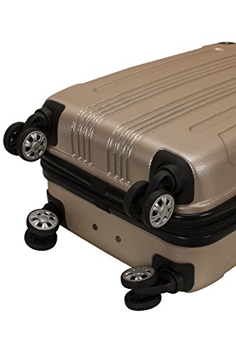 Rockland London Hardside Spinner Wheel Luggage, Champagne, Carry-On 20-Inch, 22"X13. 5"X10" (With Wheels) #TOP3