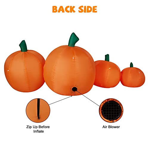 Yihong 8 Ft Long Halloween Inflatables Pumpkin Decoration, Outdoor Halloween Inflatables Party Decor For Yard #TOP5