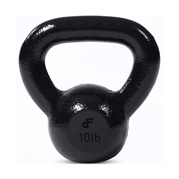 Day 1 Fitness Kettlebell Weights Cast Iron - 11 Sizes Options, 5lbs-60lbs - Ballistic Exercise, Core Strength…