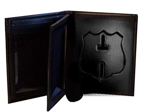 Houston Police Hidden Badge Wallet (Cutout DK847, 2.73 inches tall)