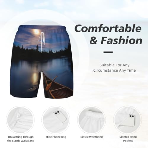 Short de bain Moonlit Canoe Allagash River de qualité - 5
