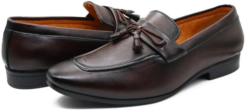 Image of Men's Stylish & Comfortable with Soft Cushioned Insole | Hand-Stitched Design for Trendy | Loafer for Men 7 Brown