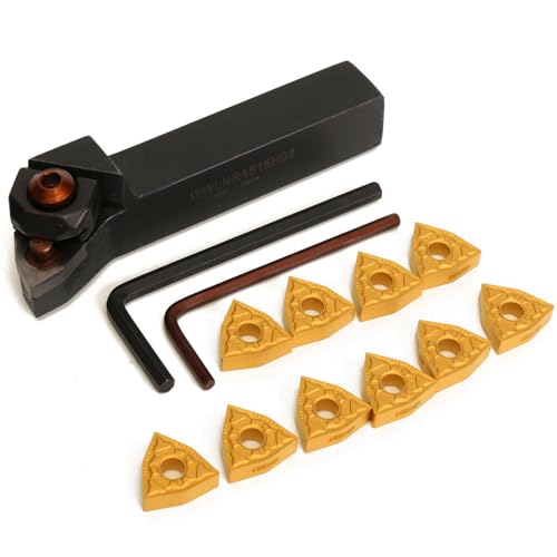 Maizoon CNC - Soporte de barra de perforación para torno interno WWLNR1616H08/WWLNR1616K08 16X100 mm, herramienta de torneado CNC, llave inglesa, WNMG080, 4 cuchillas de acero inoxidable de alto