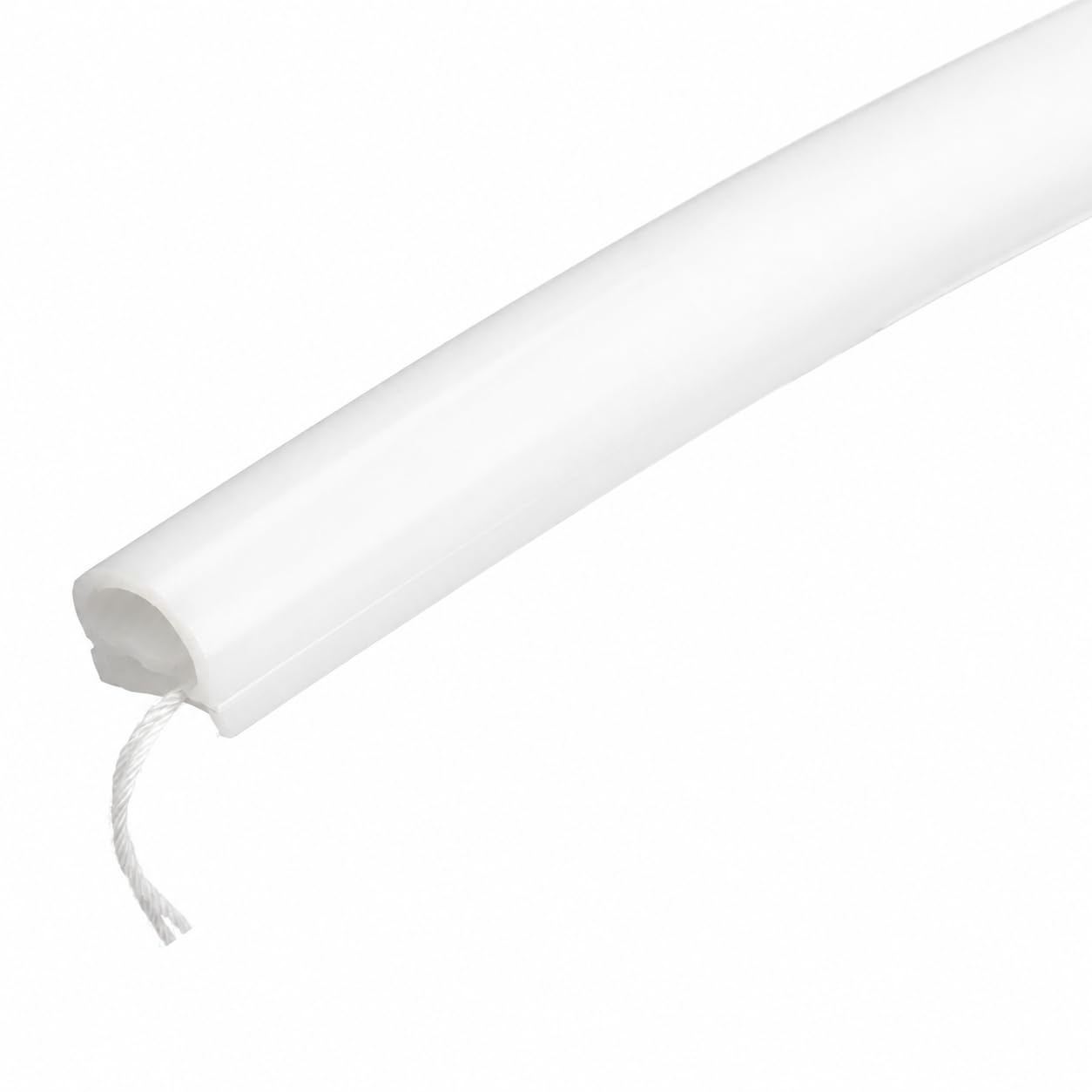 JANDEI - Profilo Flessibile in Silicone 5 Metri per Striscia LED con PCB fino a 10 mm di Larghezza. Emissione di Luce 270°, Formato Semicircolare 15 mm x 13 mm. Adatto per Esterni, Colore Bianco