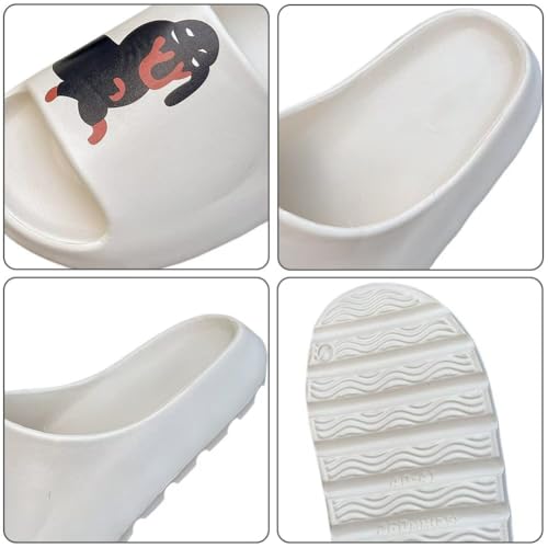 OJXTRDE Dackel Hausschuhe Herren Damen Sommer Wolke Schieber mit dicker Sohle Lustige Neuheit Haustier Katze Wurst Hund Pantoffeln für Badelatschen Pool Strand Haus innen/außen